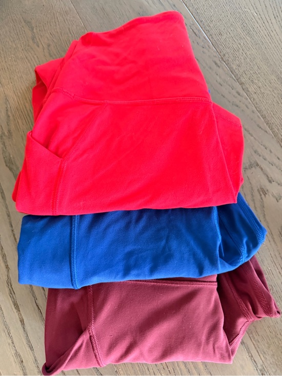 lululemon athletica Pants - lululemon athletica Leggings Trio in Bright Red, Royal Blue, and Burgundy
